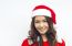 Beautiful Young Santa Clause Woman, Isolated