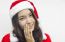 Beautiful Young Santa Clause Woman, Isolated