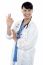 Smiling Medical Practitioner Showing Perfect Sign