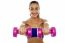 Lady Lifting Dumbbells, Arms Outstretched