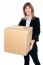 Pretty Woman Carrying A Box