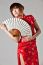 Chinese Model In Traditional Cheongsam Dress