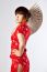 Chinese Model In Traditional Cheongsam Dress