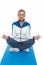 Portrait Of A Woman Sitting In A Lotus Position