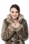 Stylish Young Girl In Fur Jacket