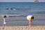 Asian Mom And Son On Beach