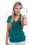 Attractive Girl Holding Magnifying Glass