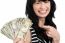 Smiling Woman With Cash