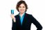 Smiling Corporate Woman Holding Credit Card