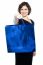 Woman Offering You Bright Blue Shopping Bag