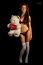 Young Woman With A Teddy Bear Wearing Lingerie