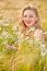 Blond Girl On The Camomile Field