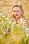 Blond Girl On The Camomile Field