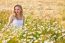 Blond Girl On The Camomile Field