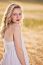 Portrait Of Beautiful Girl In Field