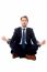 Smart Businessman Doing Meditation