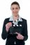 Pretty Business Lady With Clapperboard