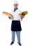 Chef Holding Fresh Vegetables And Bread