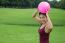 Asian Girl And Pink Ball