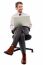 Businessman Sitting On The Chair With Laptop