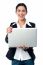 Corporate Woman Holding Laptop