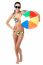 Bikini Woman Holding Colorful Beach Ball