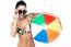 Sensual Bikini Woman With A Beach Ball