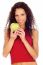 Woman Holding Greeen Apple