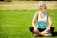 Woman Relaxing Outdoors, Peaceful Morning