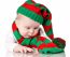 Baby With Christmas Hat And Scarf