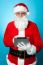 Modern Santa Using Digital Touch Screen Device