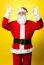 Aged Santa Gesturing Perfect Sign With Both Hands