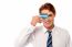 Businessman Hiding His Eye With Credit Card