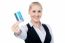 Smart Business Lady Holding Credit Card