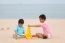 Young Brothers Play On Beach