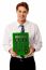 Corporate Man Showing Big Green Calculator