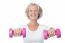 Happy Aged Woman Exercising