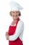 Cheerful Confident Aged Female Chef