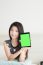 Young Beautiful Woman With Tablet Pc