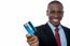 Cheerful Businessman Holding Credit Card