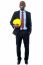 Businessman Posing With Construction Helmet