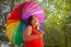 Happy Woman With Umbrella