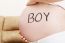 Word Boy Written On Pregnant Belly