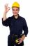 Young Male Worker Giving The Ok Sign