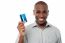 Smiling Guy Holding Credit Card