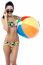 Pretty Young Woman With A Beach Ball