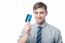 Cheerful Young Executive Holding Credit Card