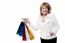 Woman With Shopping Bags On White Background