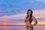 Beautiful Black African American Woman Posing On The Beach At Su