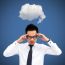 Businessman With Cloud Thinking Concept